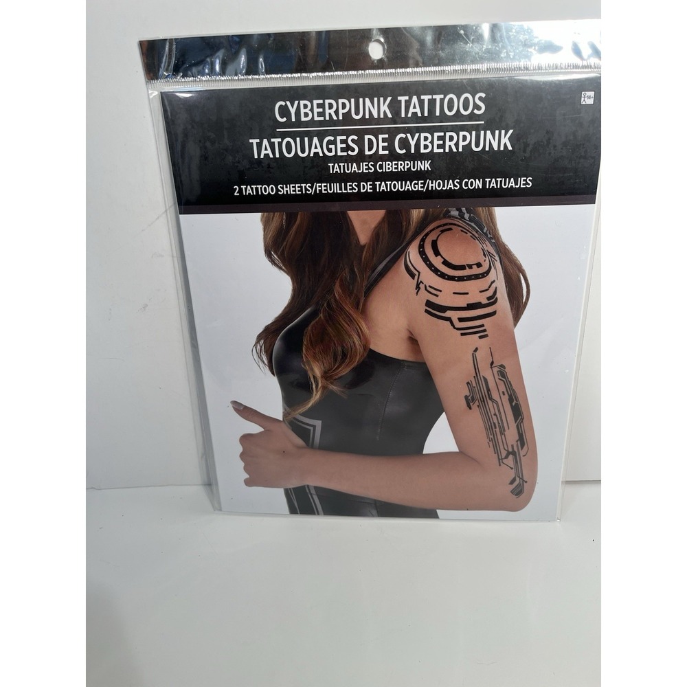 Cyberpunk Tattoos Suit Yourself Fancy Dress Up Halloween Adult Costume Accessory